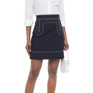 Khaite Anja Embroidered Cotton-twill Mini Skirt